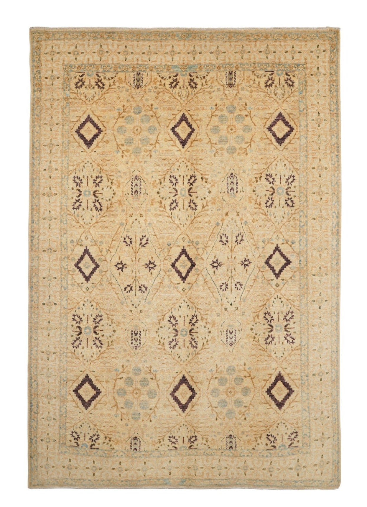 modern afghan jalili rug 8'1" x 5'7"