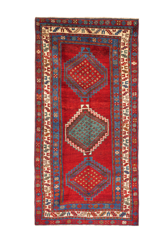 Antique Caucasian Kazak Rug 8'10" x 4'4"