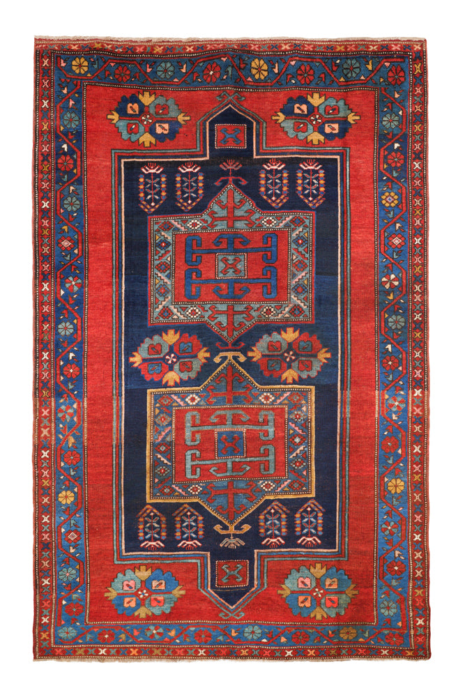 Antique Caucasian Kazak Rug 8'6" x 5'7"