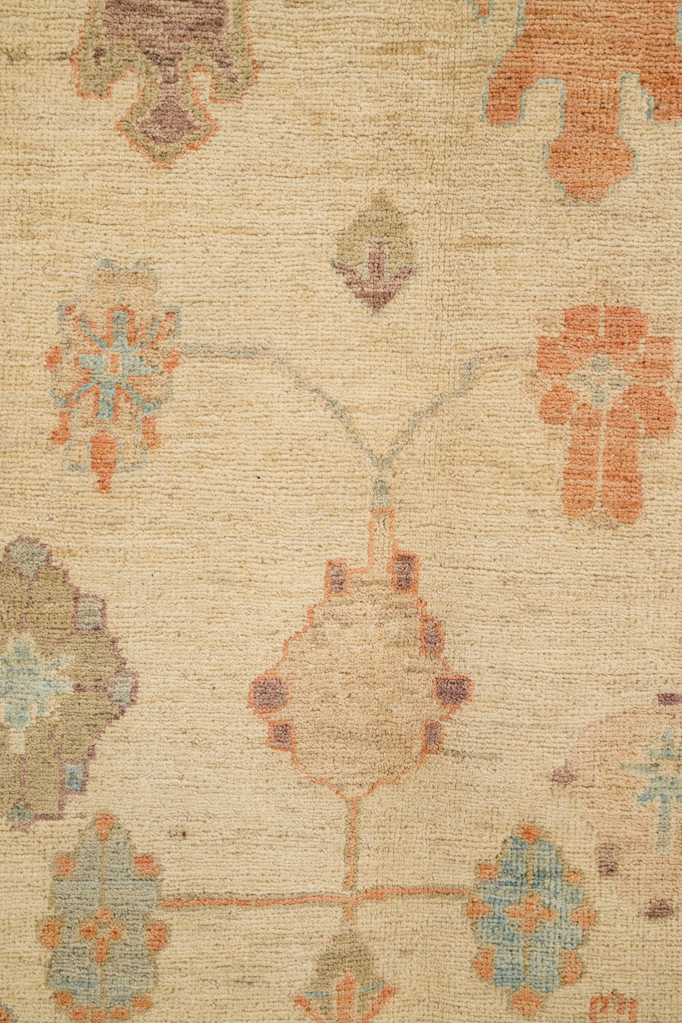 Modern Afghan Oushak Rug 8'6" x 6'