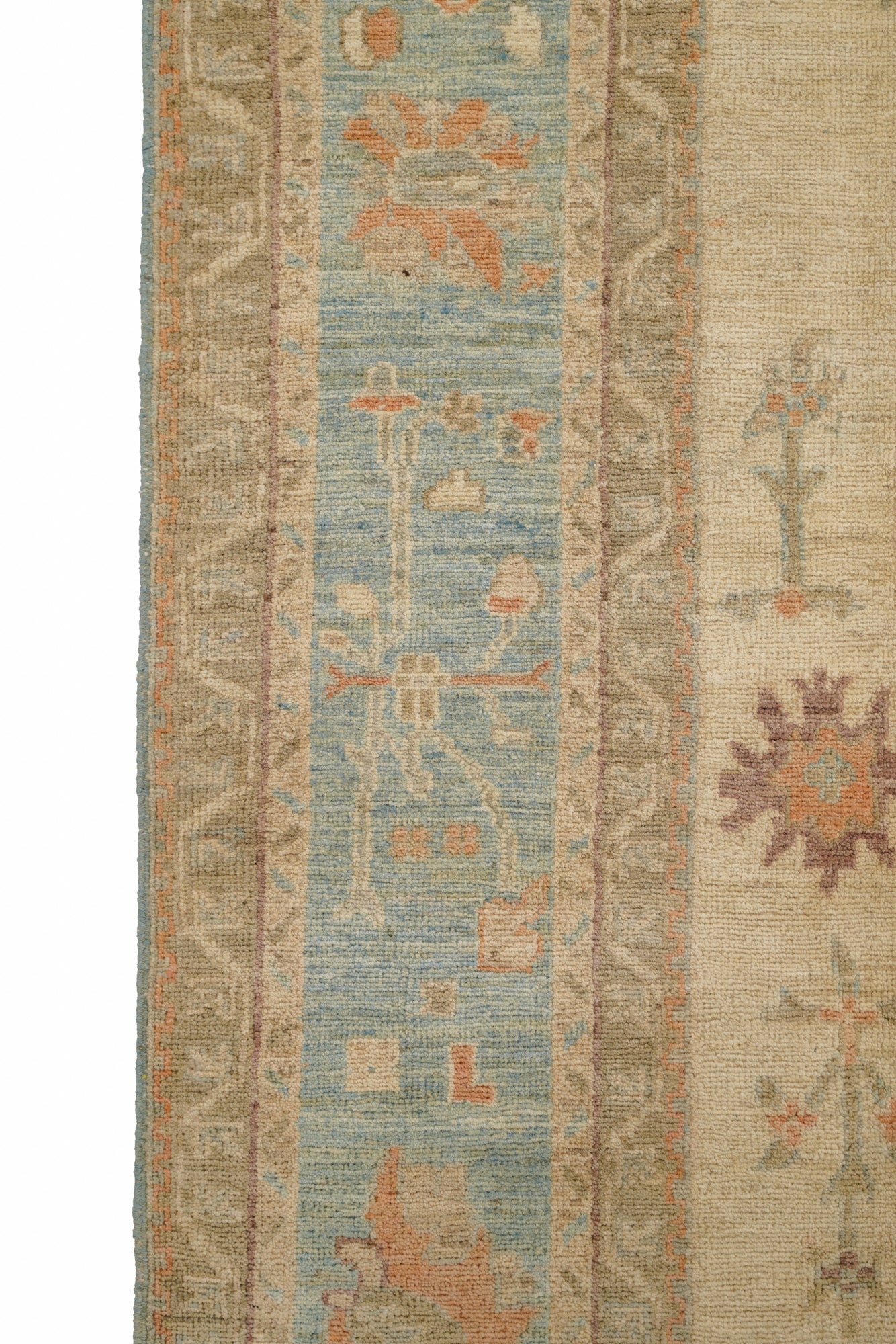 Modern Afghan Oushak Rug 8'6" x 6'