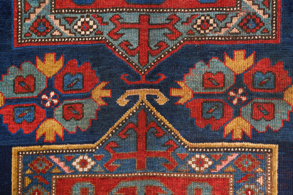 Antique Caucasian Kazak Rug 8'6" x 5'7"