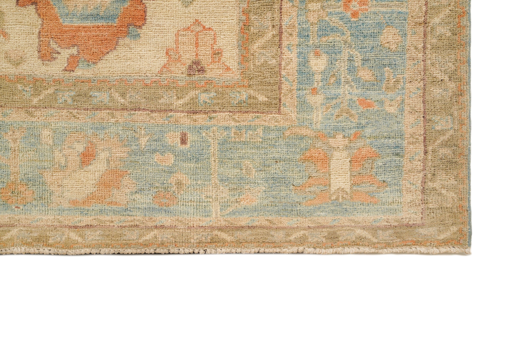 Modern Afghan Oushak Rug 8'6" x 6'