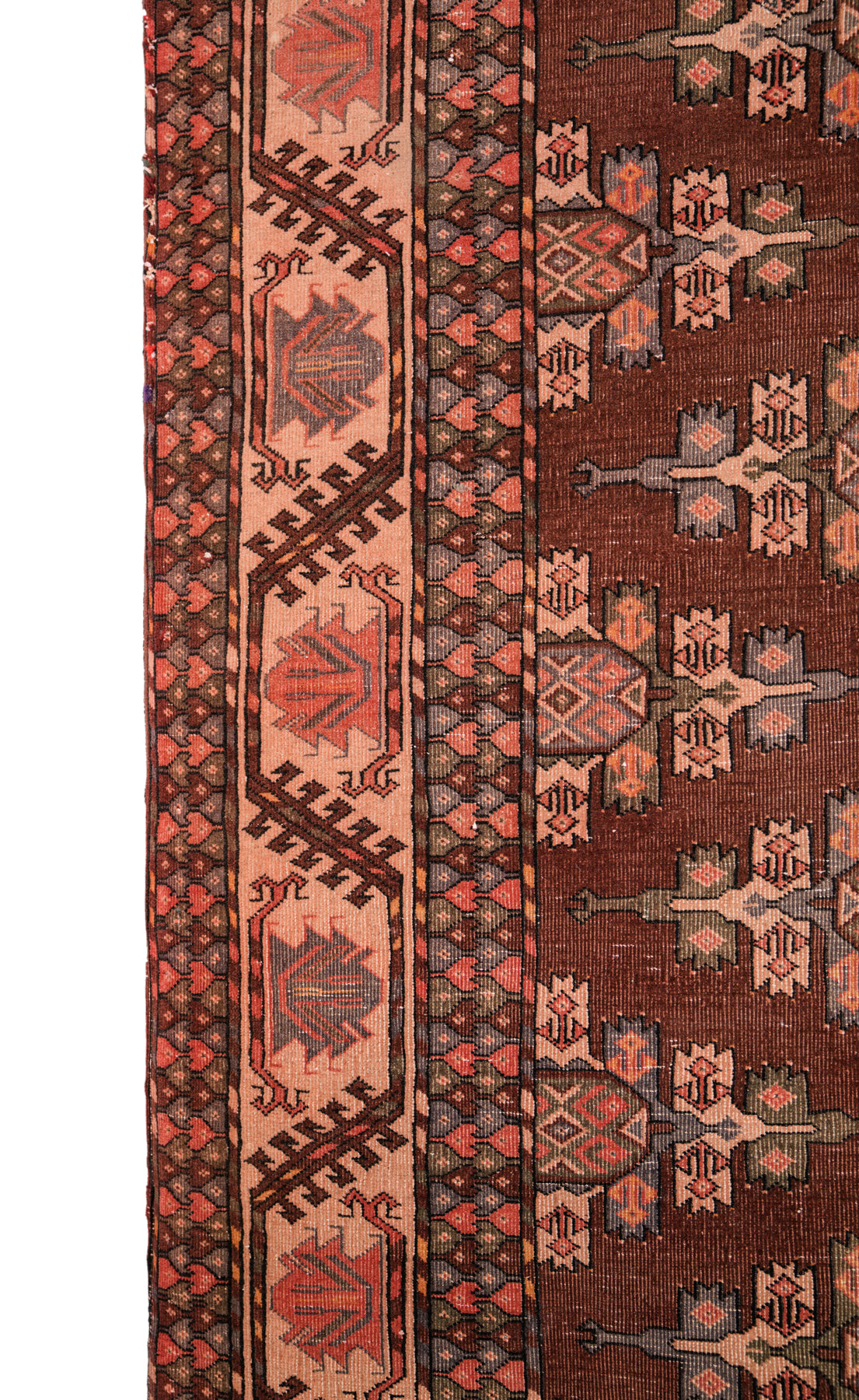 Antique Turkmen Yamout Rug 8'8" x 5'3"