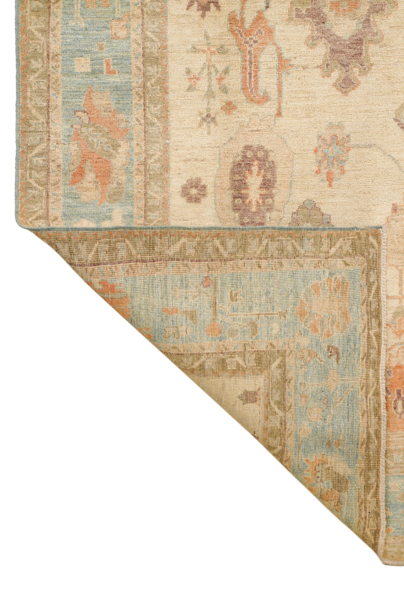 Modern Afghan Oushak Rug 8'6" x 6'