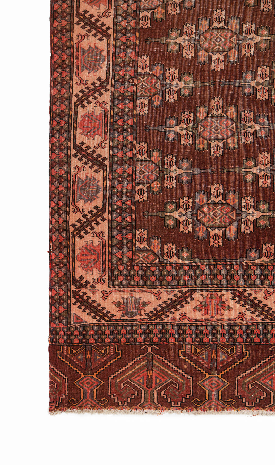 Antique Turkmen Yamout Rug 8'8" x 5'3"