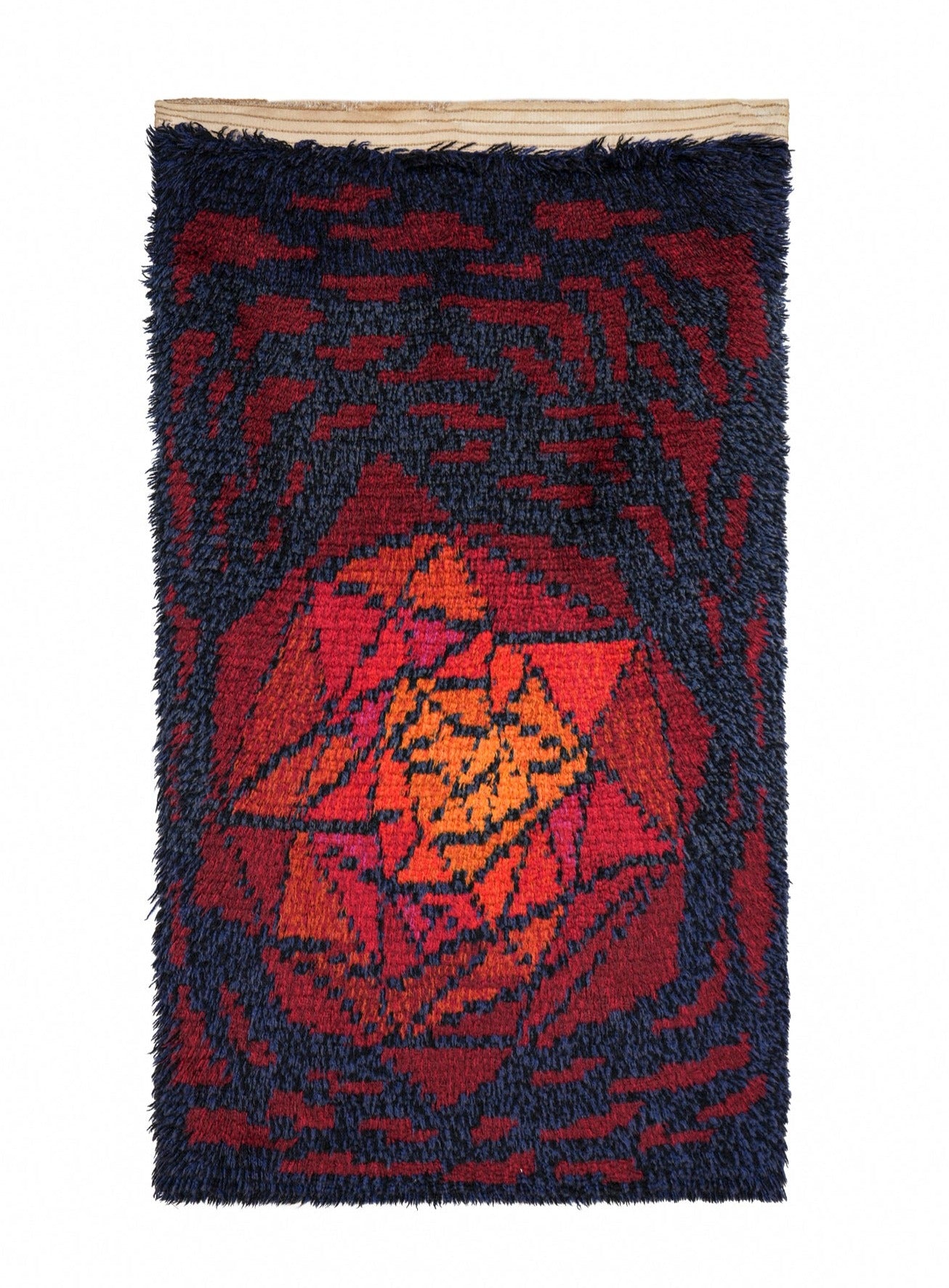 Vintage Scandinavian Rya Rug 4' x 2'5"