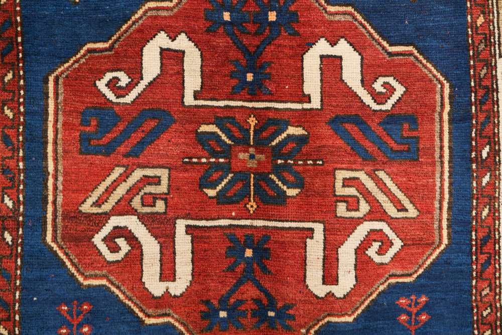Antique Caucasian Cloudband Kazak Rug 6' x 3'7"