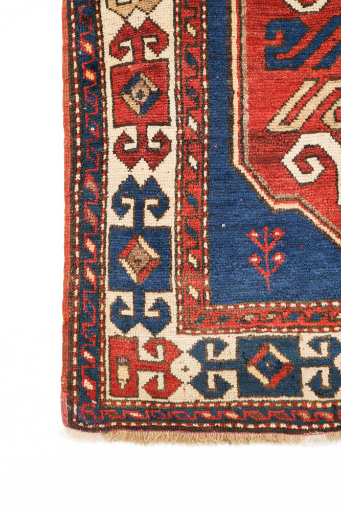 Antique Caucasian Cloudband Kazak Rug 6' x 3'7"