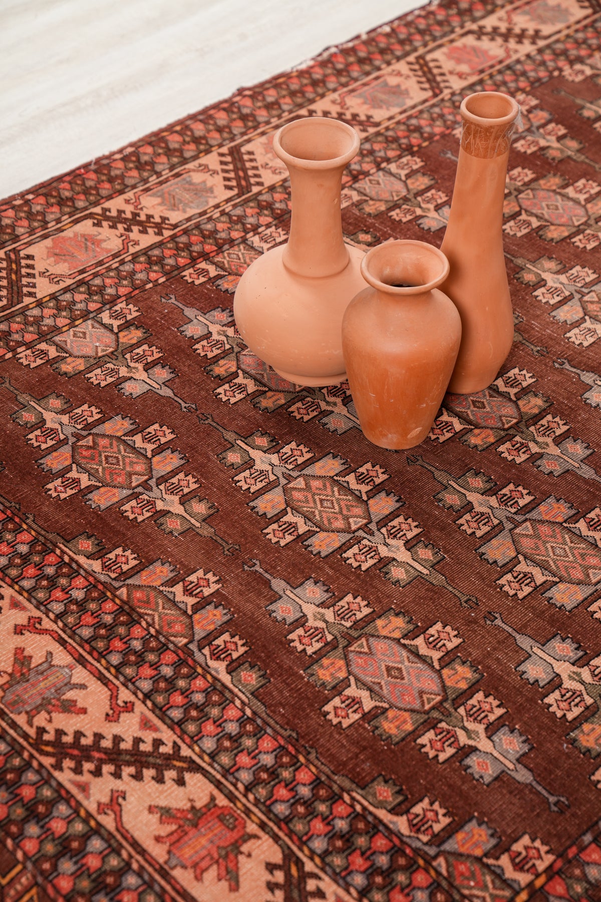 Antique Turkmen Yamout Rug 8'8" x 5'3"