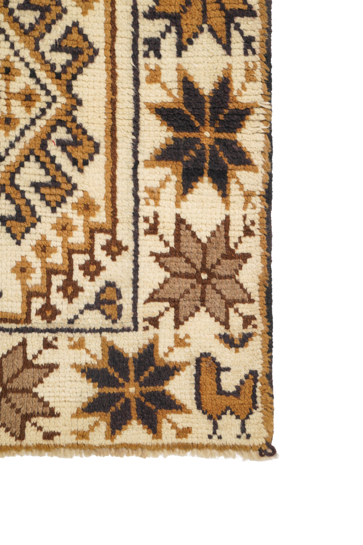 Vintage Turkish Oushak Rug 3'8" x 2'7"