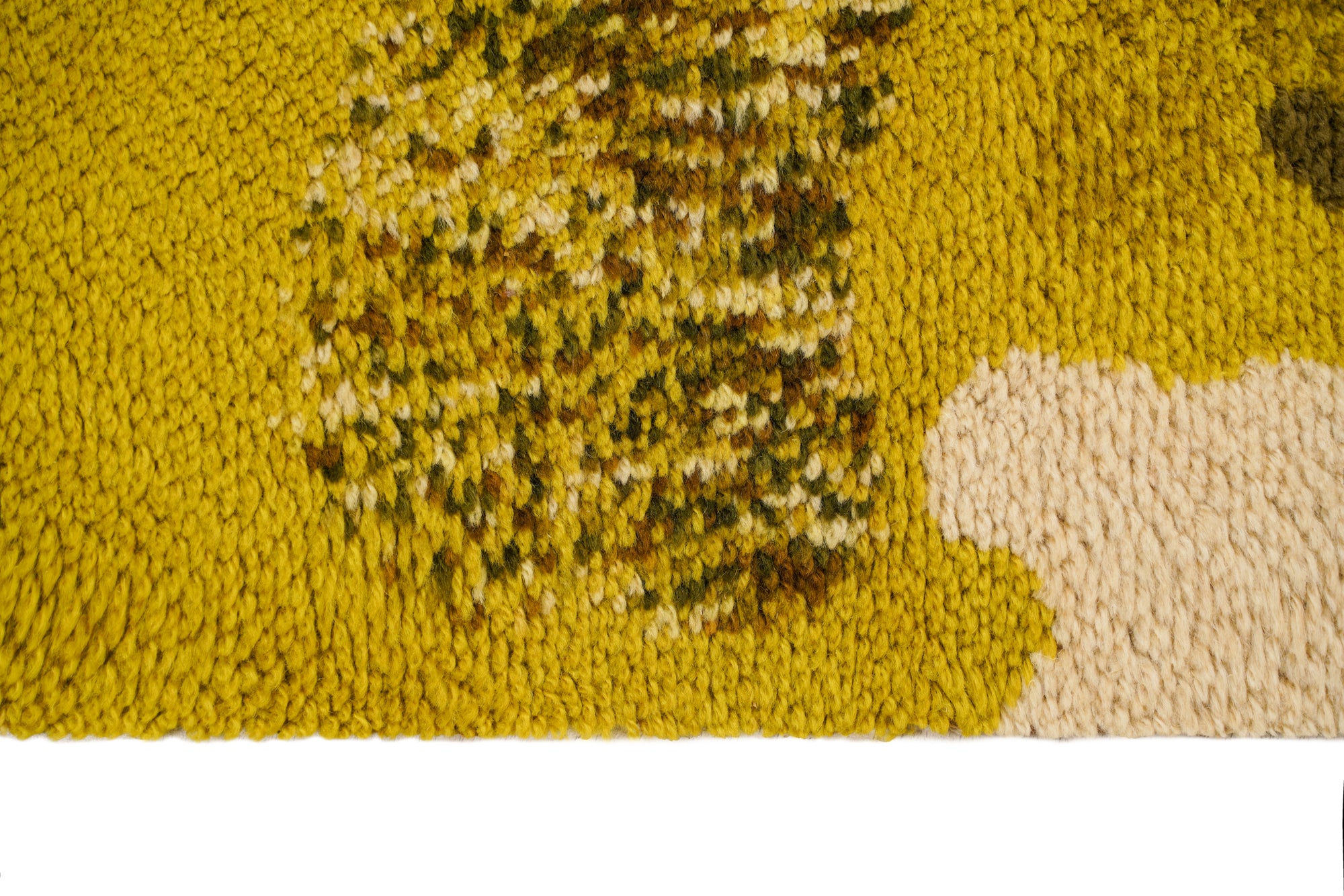 Vintage Scandinavian Rya Rug 4'9" x 4'9"