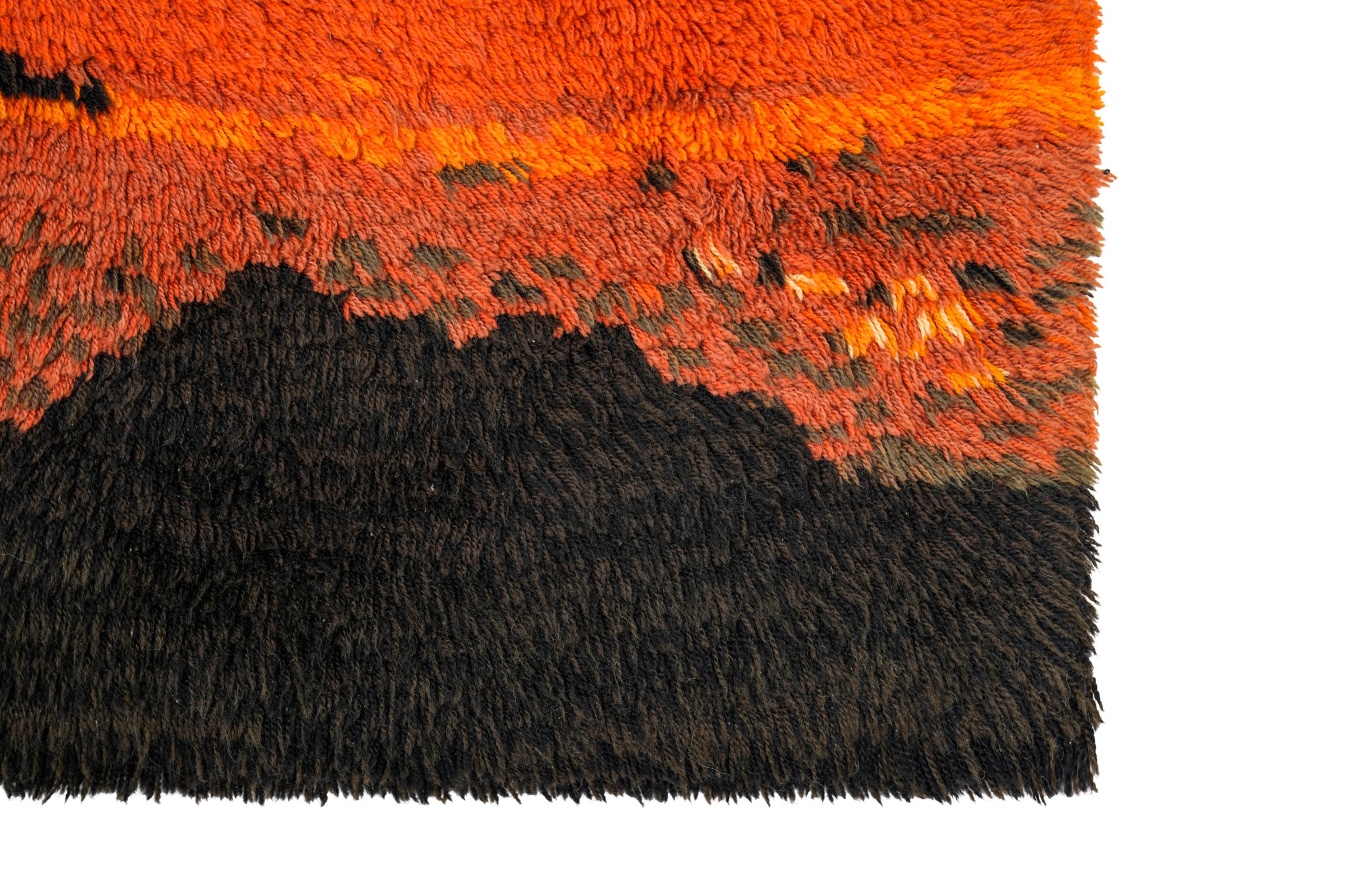 Vintage Scandinavian Rya Rug 3'9' x 2'6" (SUNSET)