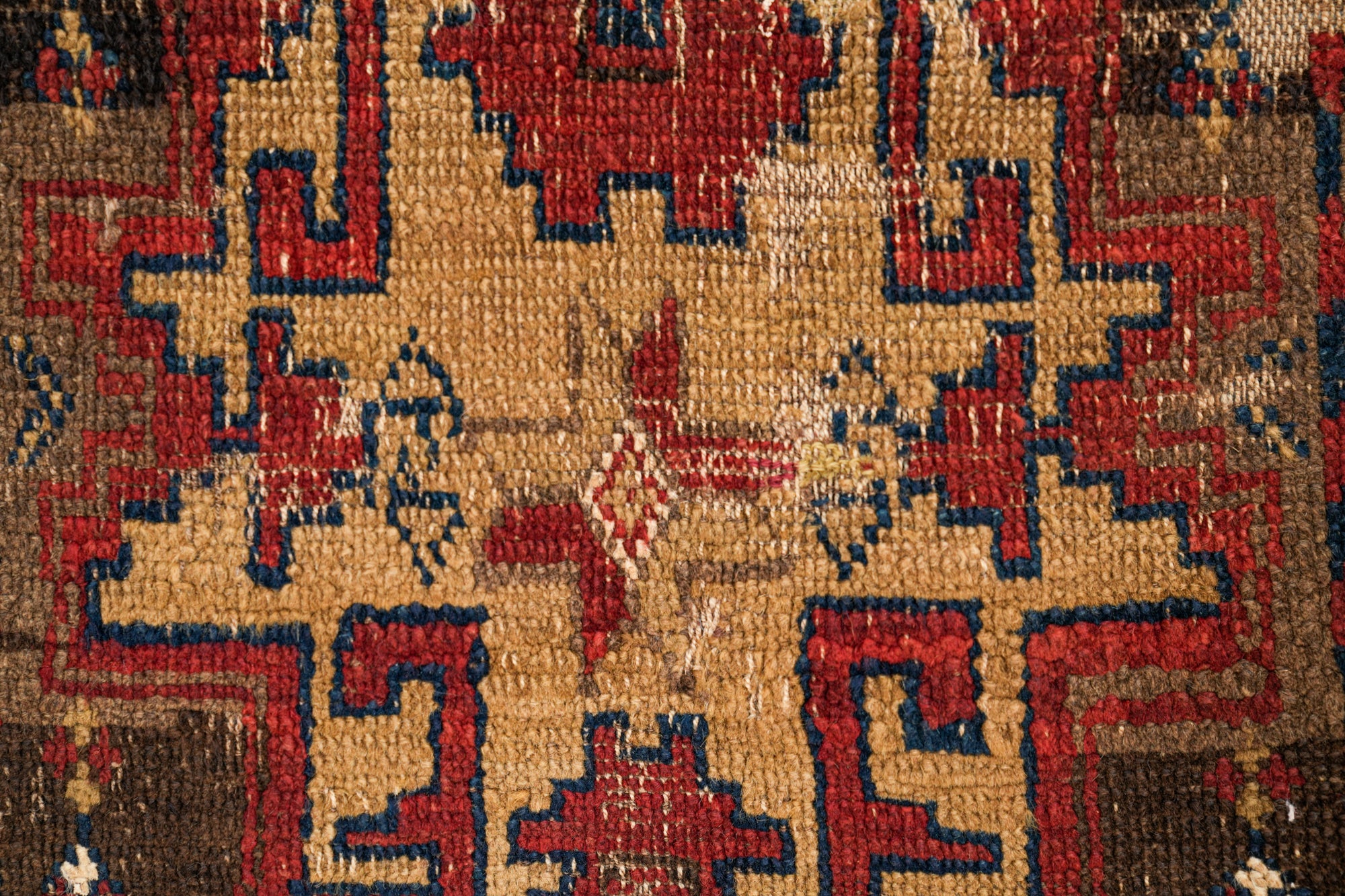 Antique Caucasian Lesghi Rug 3'7" x 2'7"
