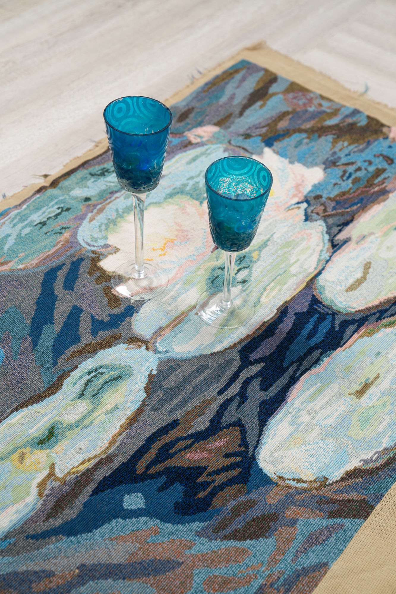 Vintage French Needle Point Tapestry 3'8" x 2'6"