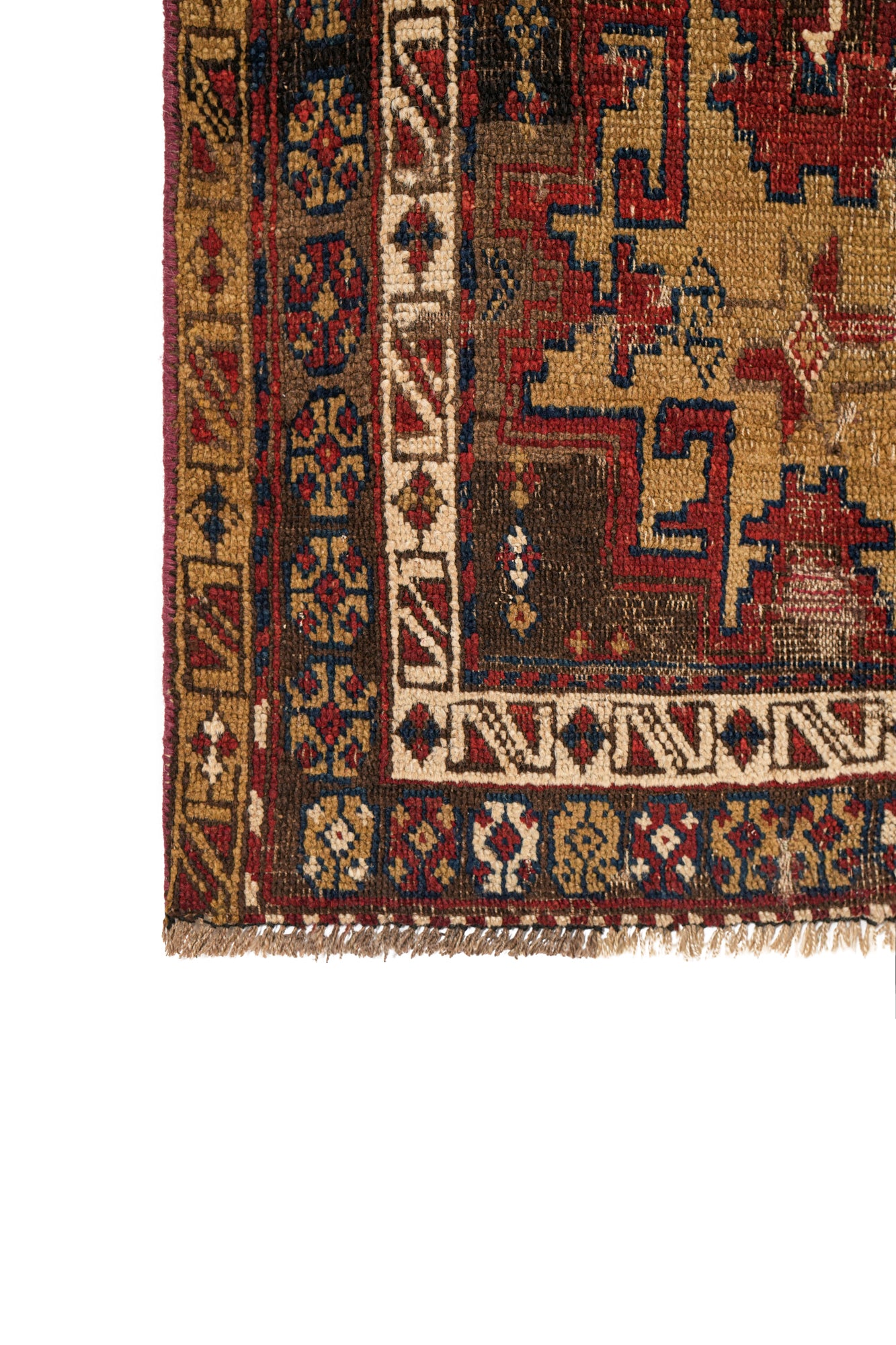 Antique Caucasian Lesghi Rug 3'7" x 2'7"
