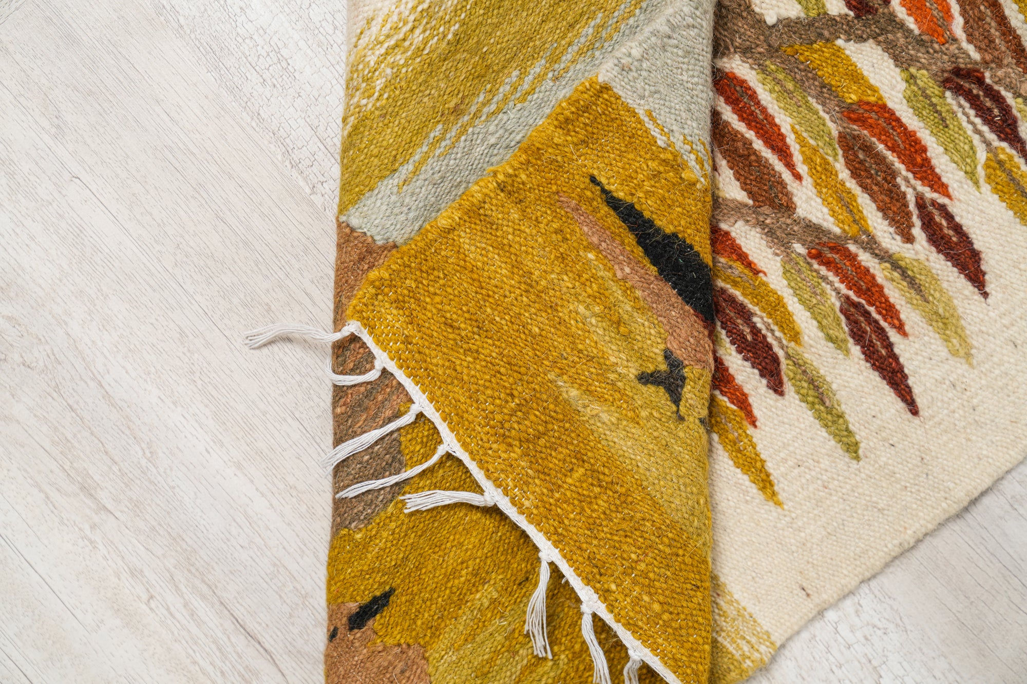 VINTAGE SWEDISH TAPESTRY KILIM 2'8" x 1'8"
