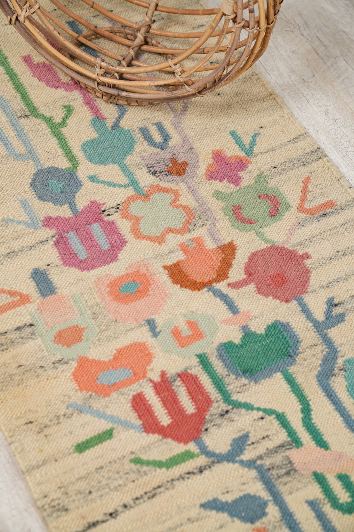 Vintage Scandinavian Kilim 3'4" X 1'8"