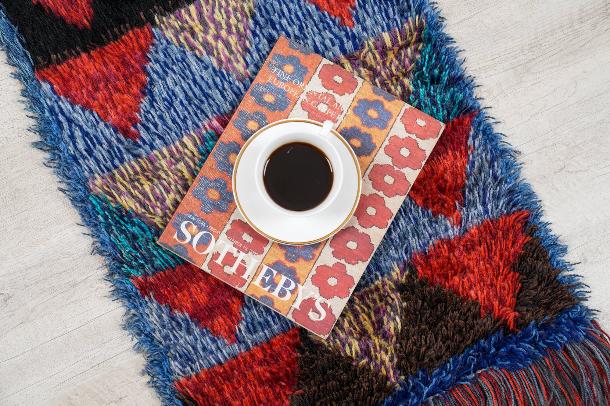 VINTAGE SCANDINAVIAN RYA RUG 2'3" x 1'6"