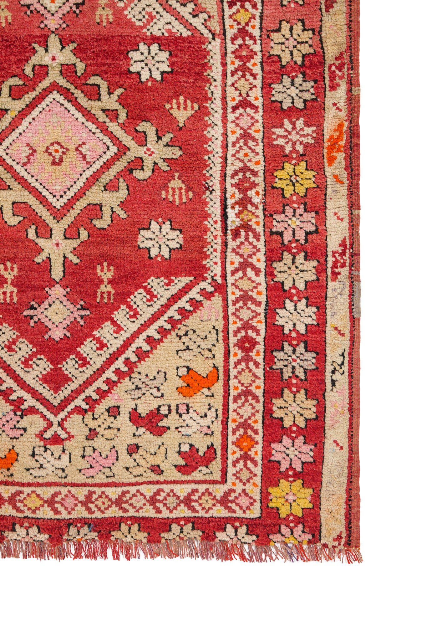 Vintage Moroccan Rabat Rug 3'9" x 2'10"