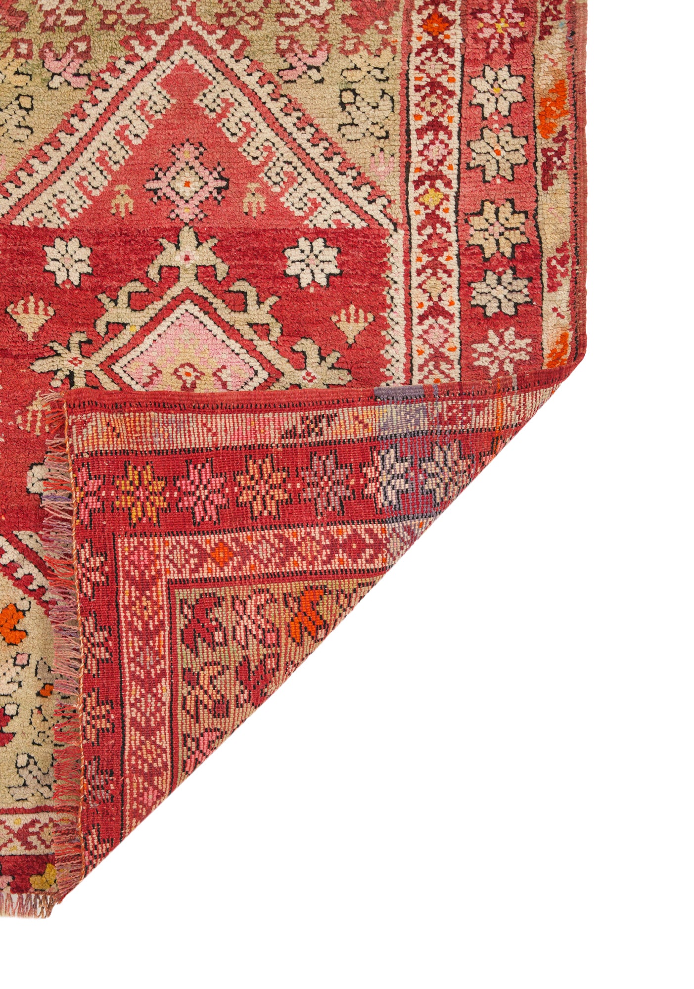 Vintage Moroccan Rabat Rug 3'9" x 2'10"