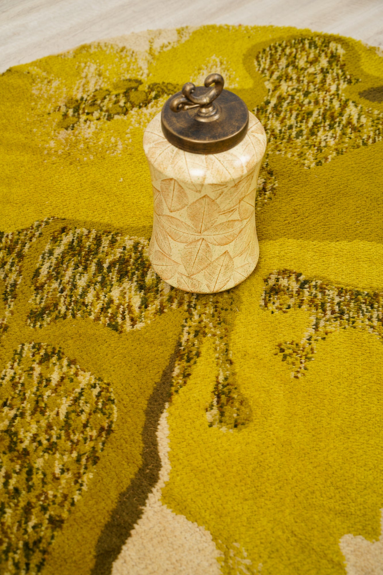 Vintage Scandinavian Rya Rug 4'9" x 4'9"