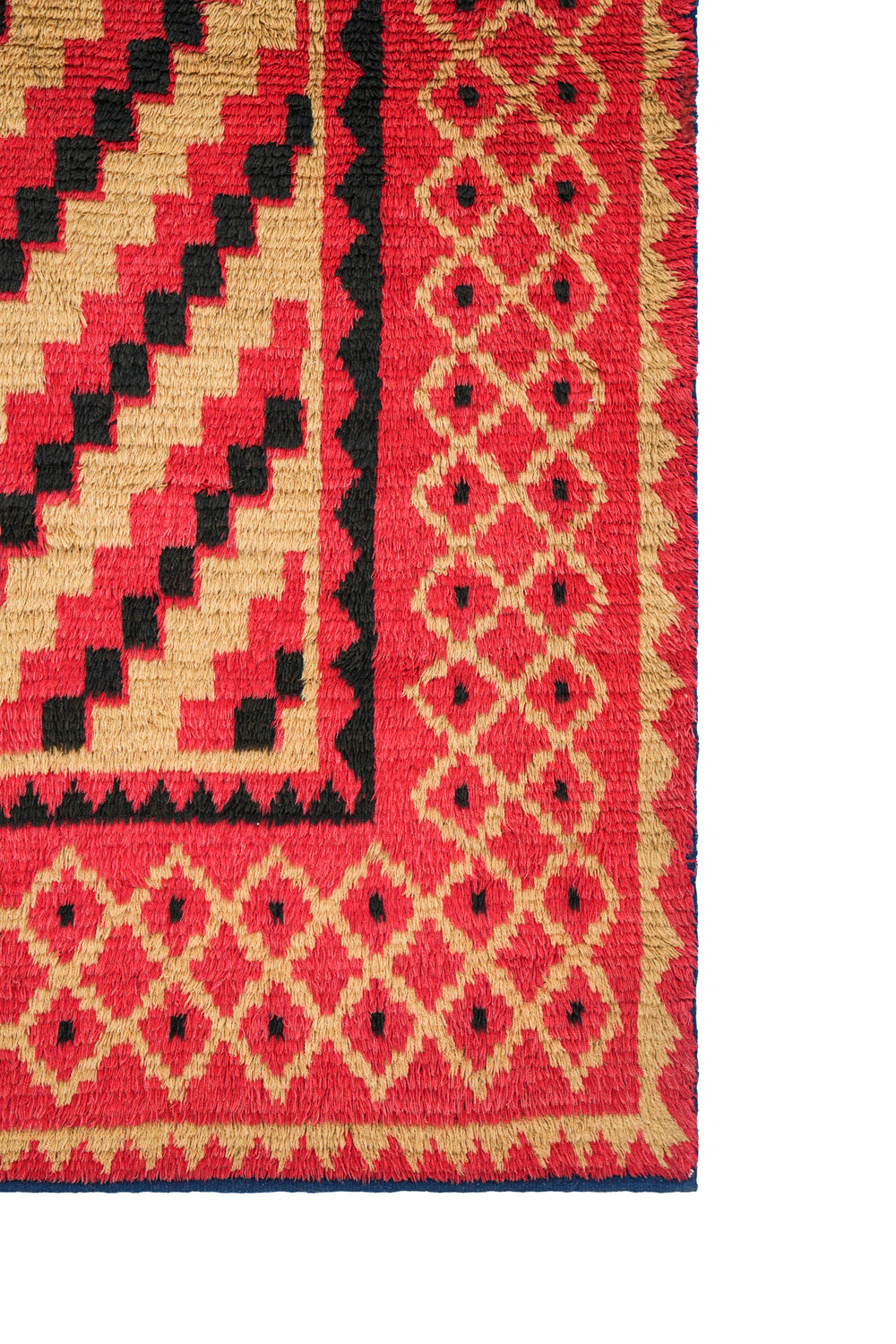 Antique Finnish Rya Rug 6'1" x 4'4" (Ryijy)