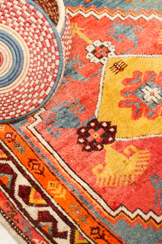 Antique Anatolian Dazkiri Tribal Rug 4'3" x 3'2"