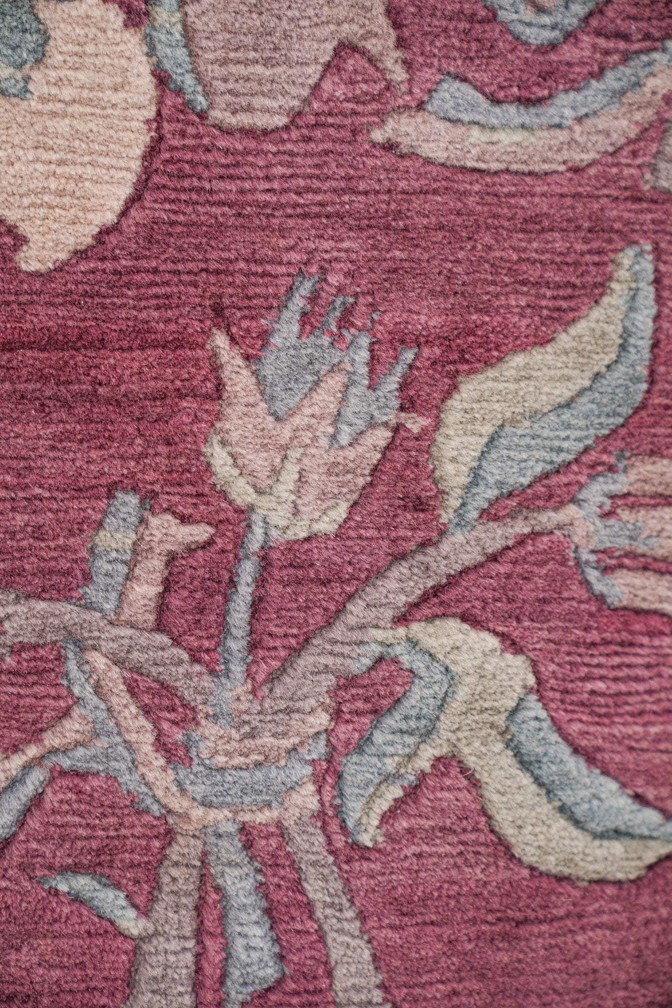 Vintage Tibetan floral rug 3'2" x 2'1"