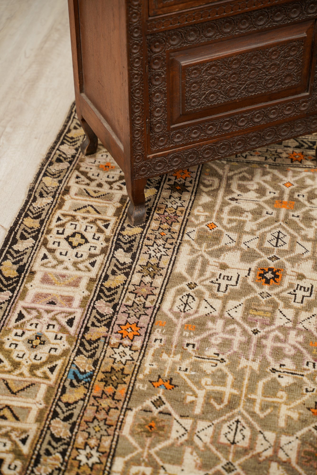 Antique Caucasian Shirvan Rug 4'7" x 3'7"