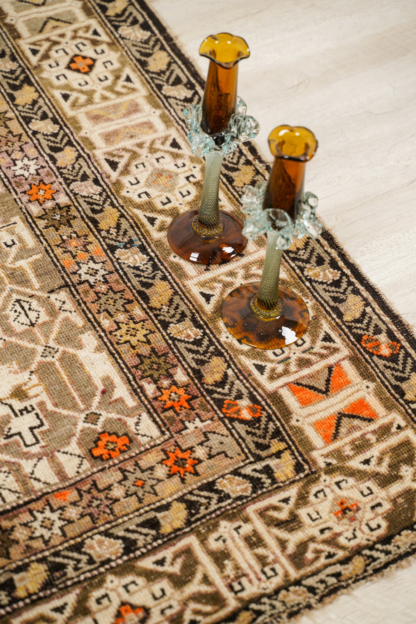 Antique Caucasian Shirvan Rug 4'7" x 3'7"