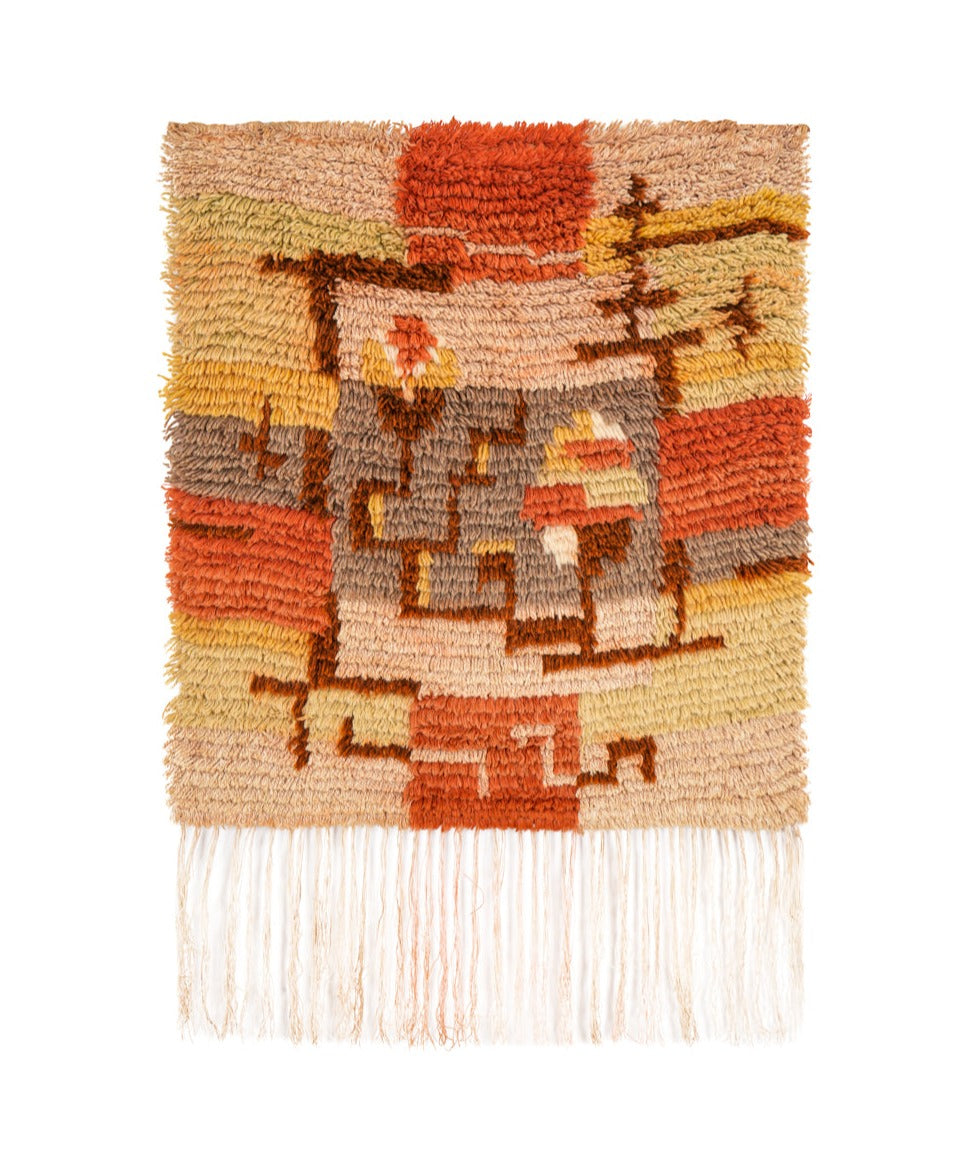 Vintage Finnish Rya Rug 2' x 1'9