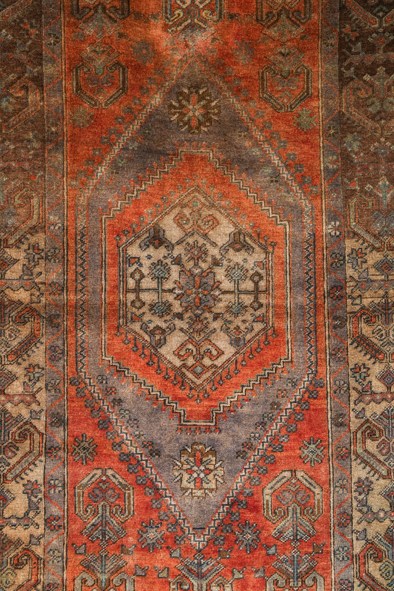 Vintage Turkish Tribal Rug 6'5" x 3'8"