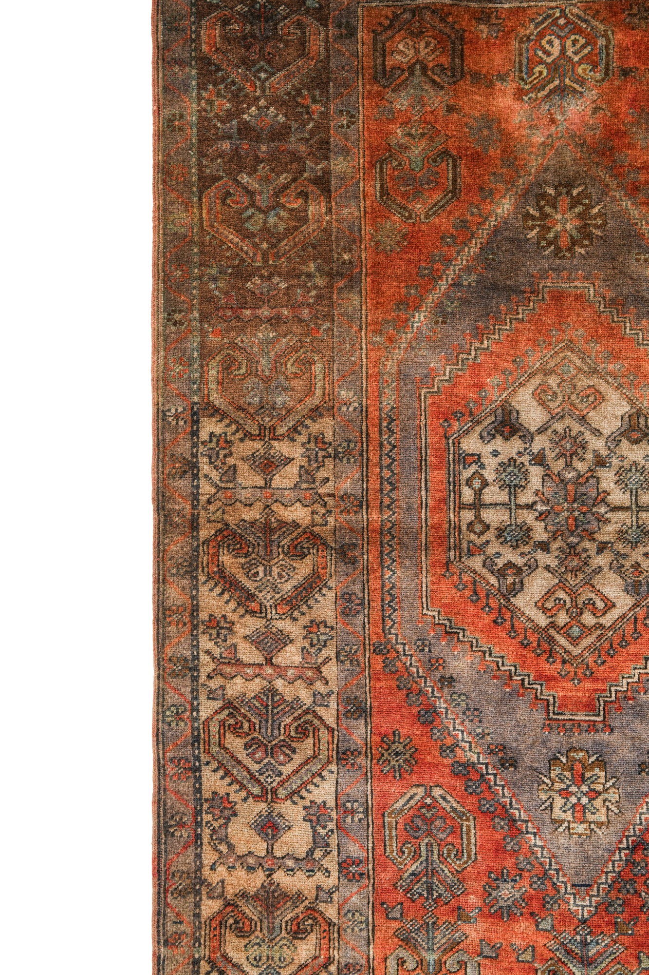 Vintage Turkish Tribal Rug 6'5" x 3'8"