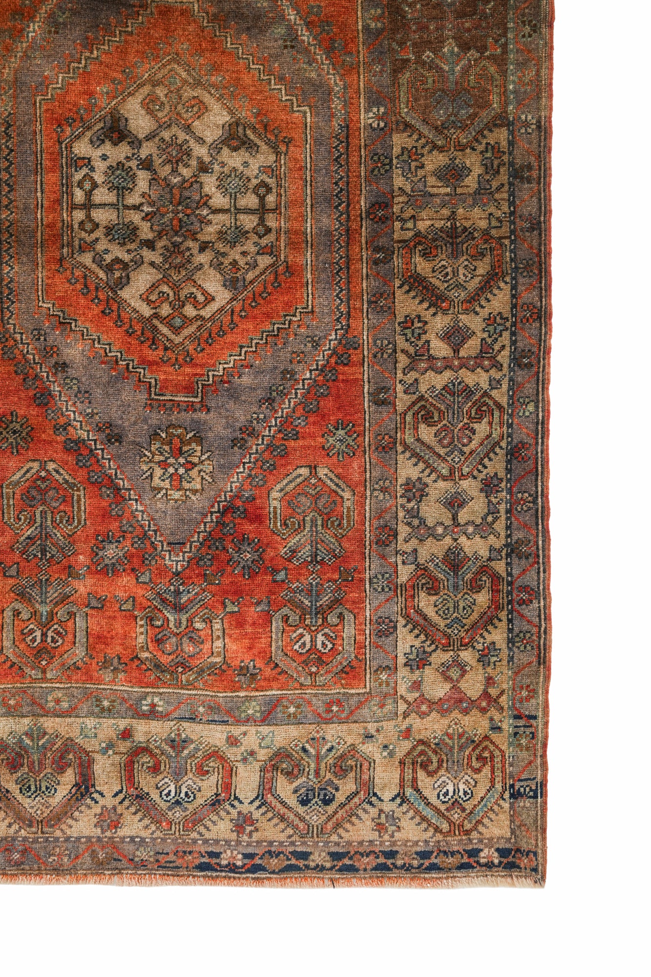 Vintage Turkish Tribal Rug 6'5" x 3'8"
