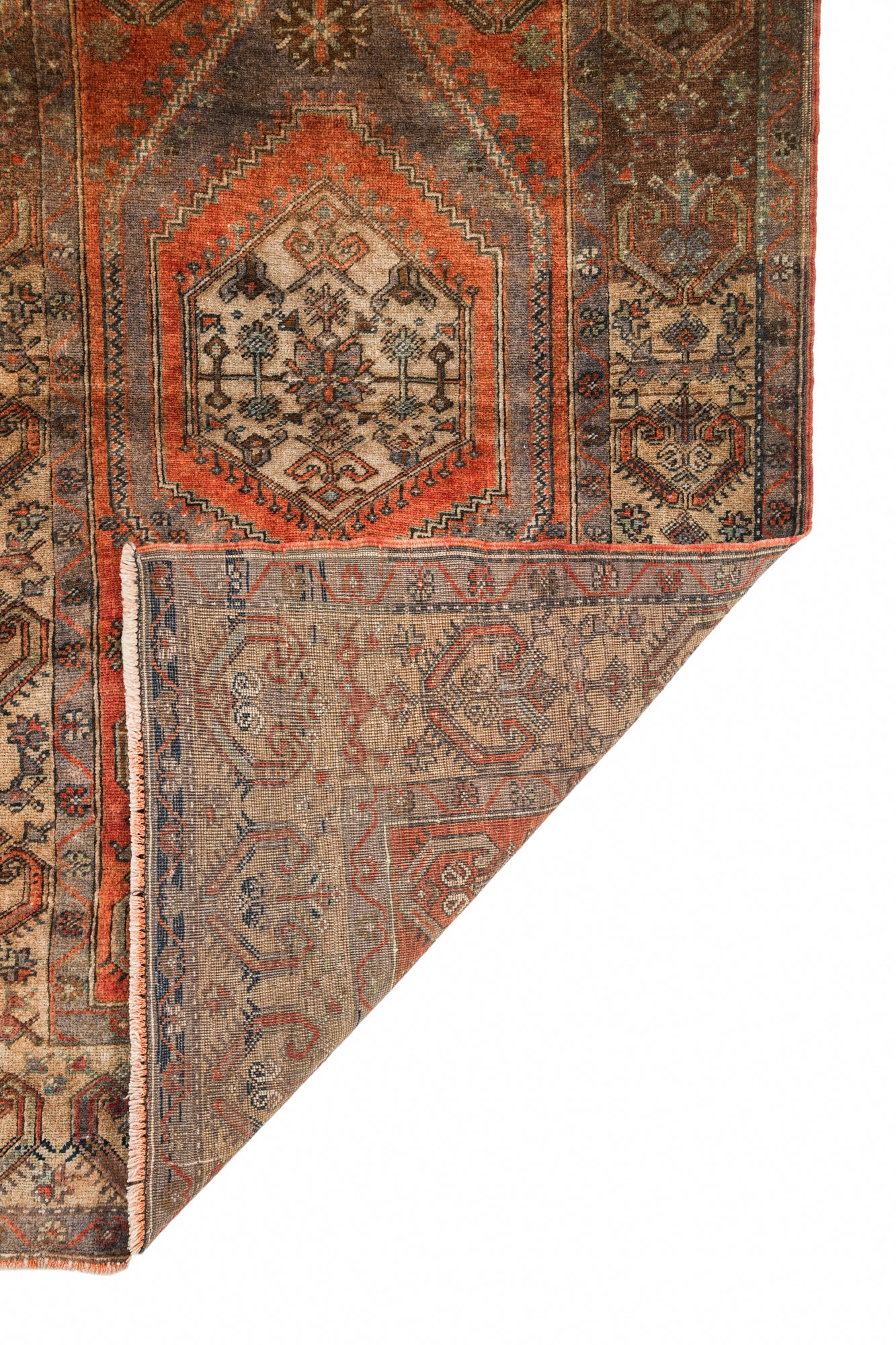 Vintage Turkish Tribal Rug 6'5" x 3'8"