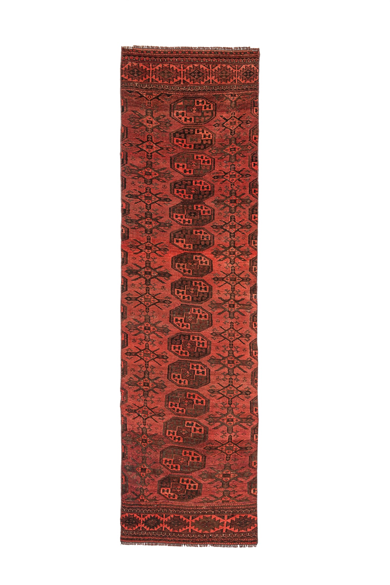 Vintage Turkmen Runner Rug 7'8" x 2'1"