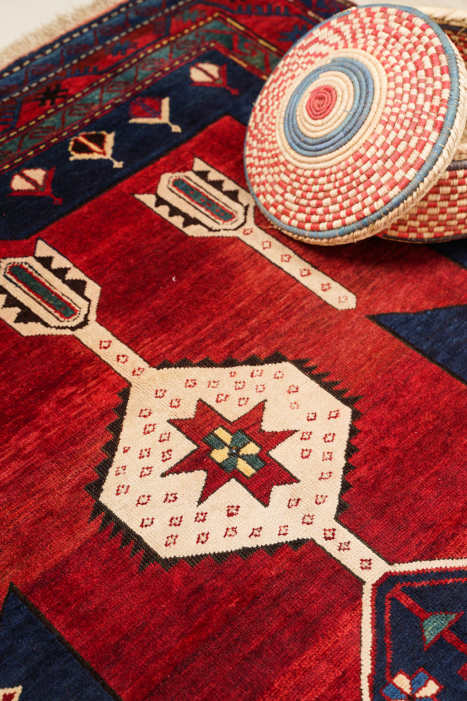 Antique Caucasian Kazak Rug 8'3" x 5'3"