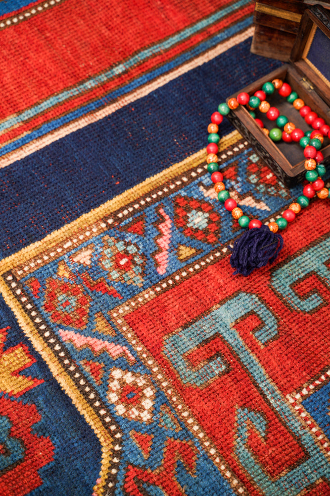 Antique Caucasian Kazak Rug 8'6" x 5'7"