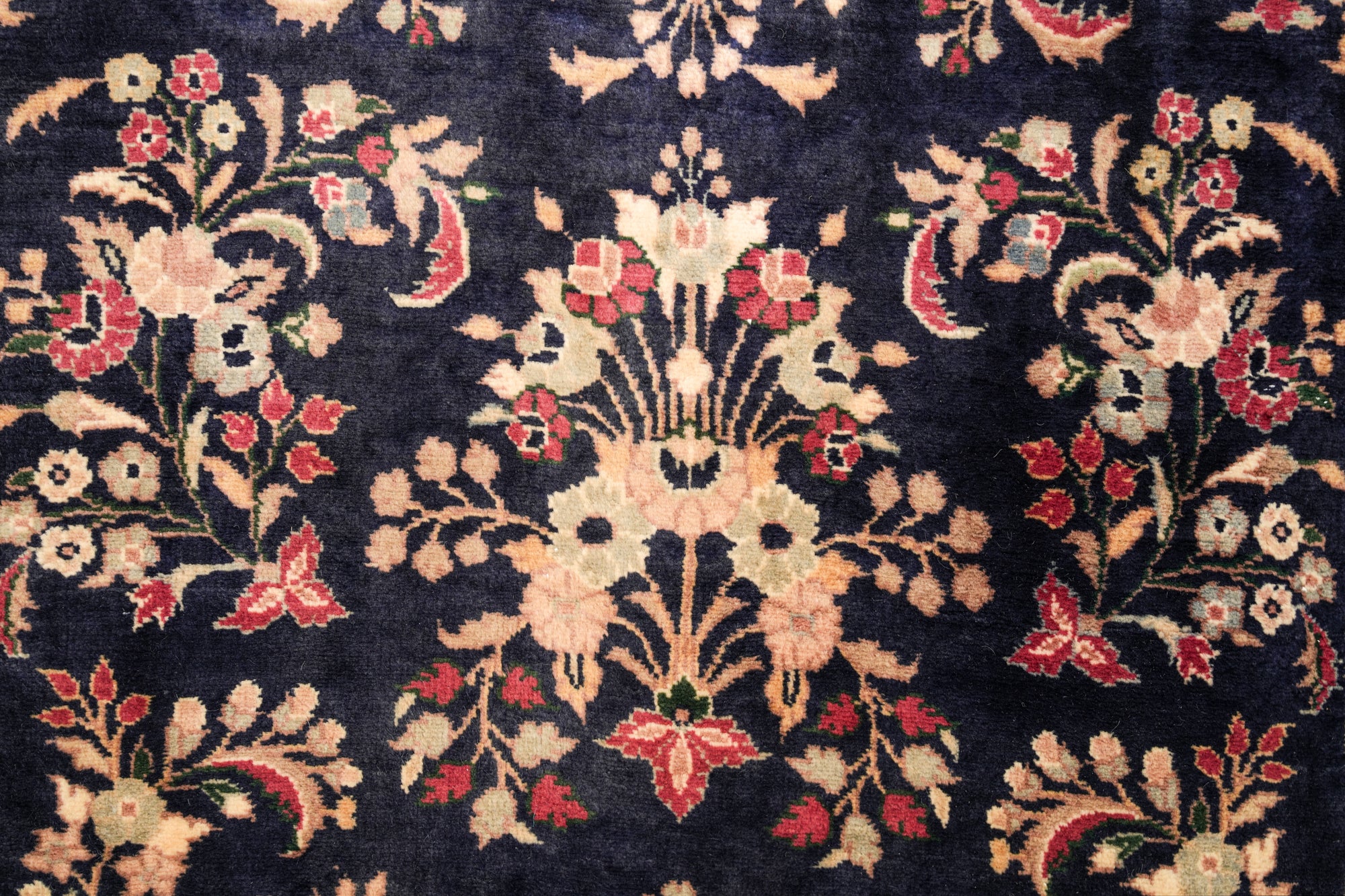 Vintage Pakistani Floral Hallway Rug 23' x 2'6"