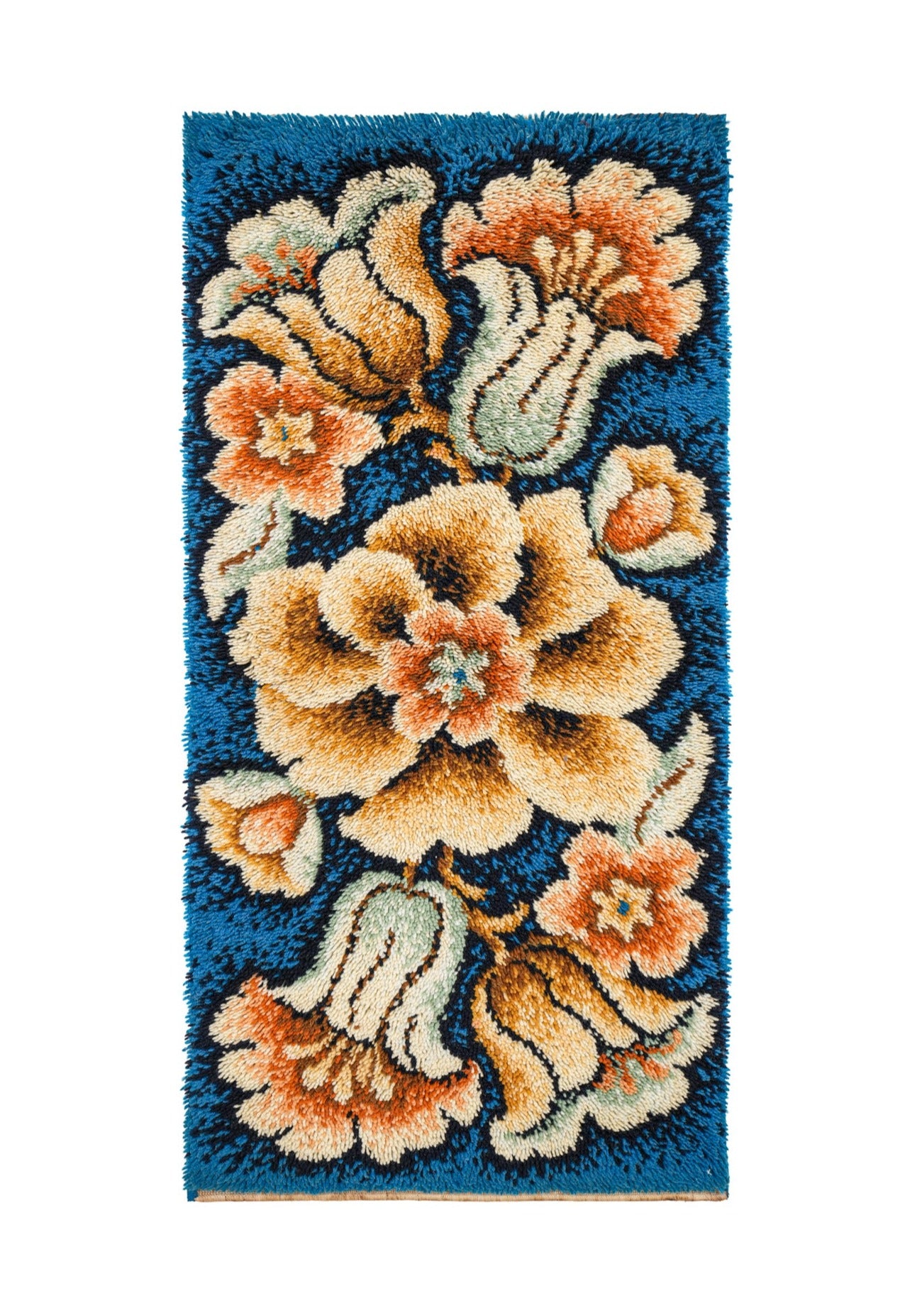 Vintage Scandinavian Rya Rug 4'8" x 2'4"