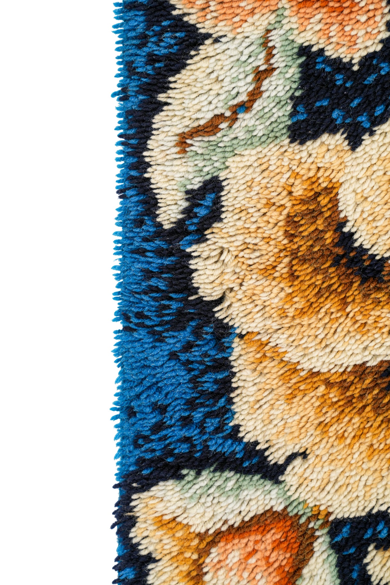 Vintage Scandinavian Rya Rug 4'8" x 2'4"