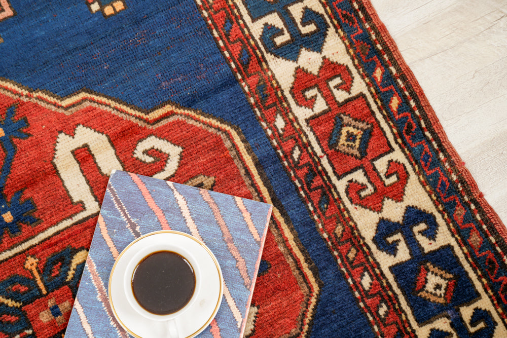 Antique Caucasian Cloudband Kazak Rug 6' x 3'7"