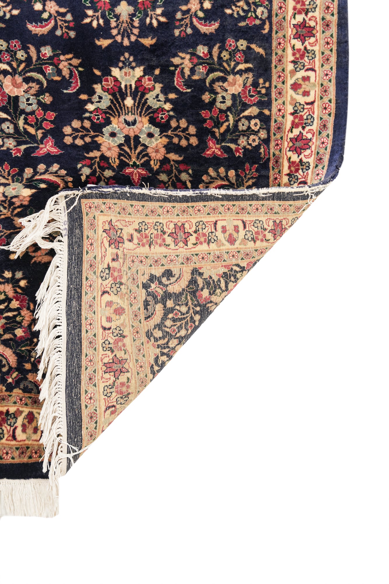 Vintage Pakistani Floral Hallway Rug 23' x 2'6"