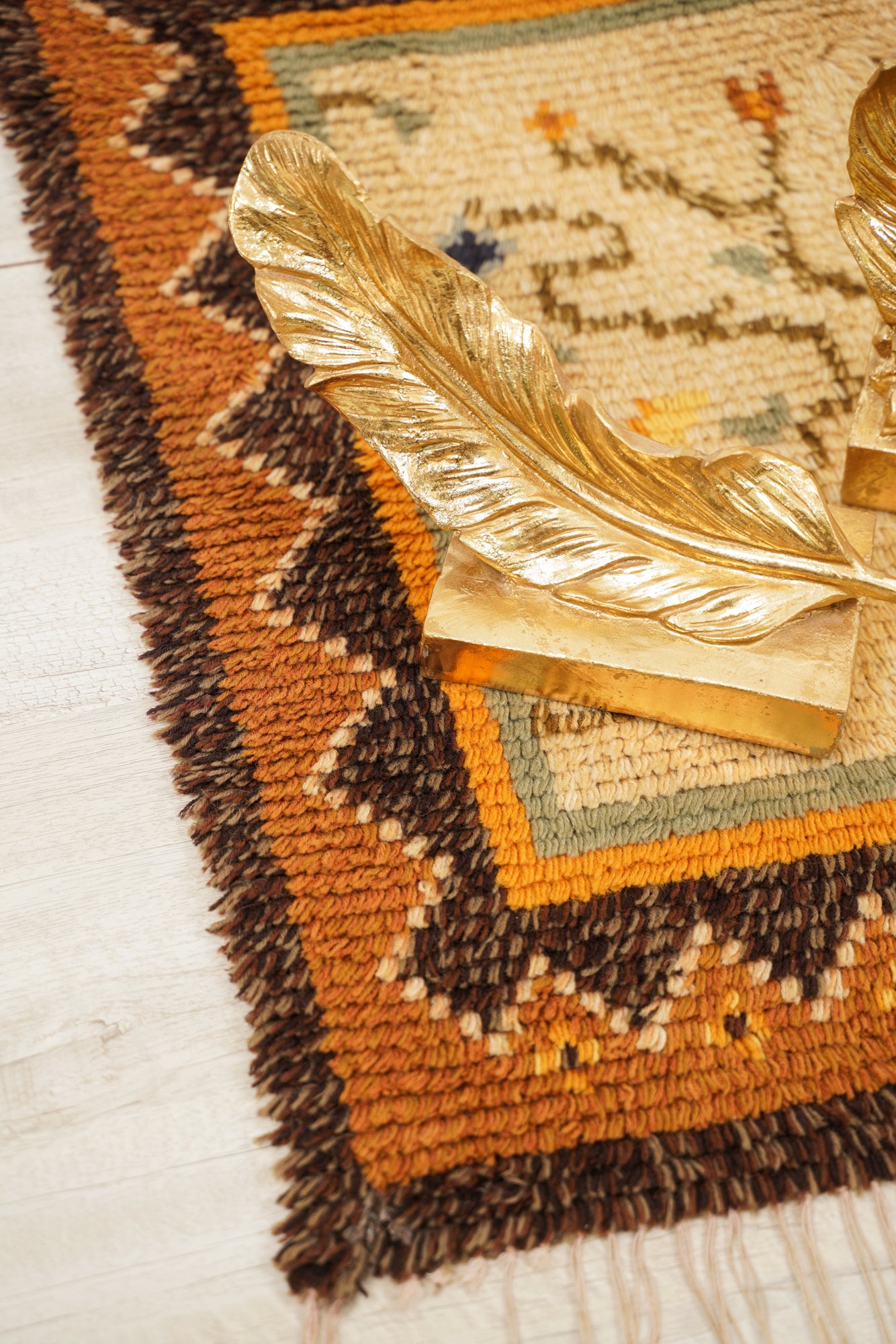 Vintage Scandinavian Rya Rug 2'7" x 2'1"