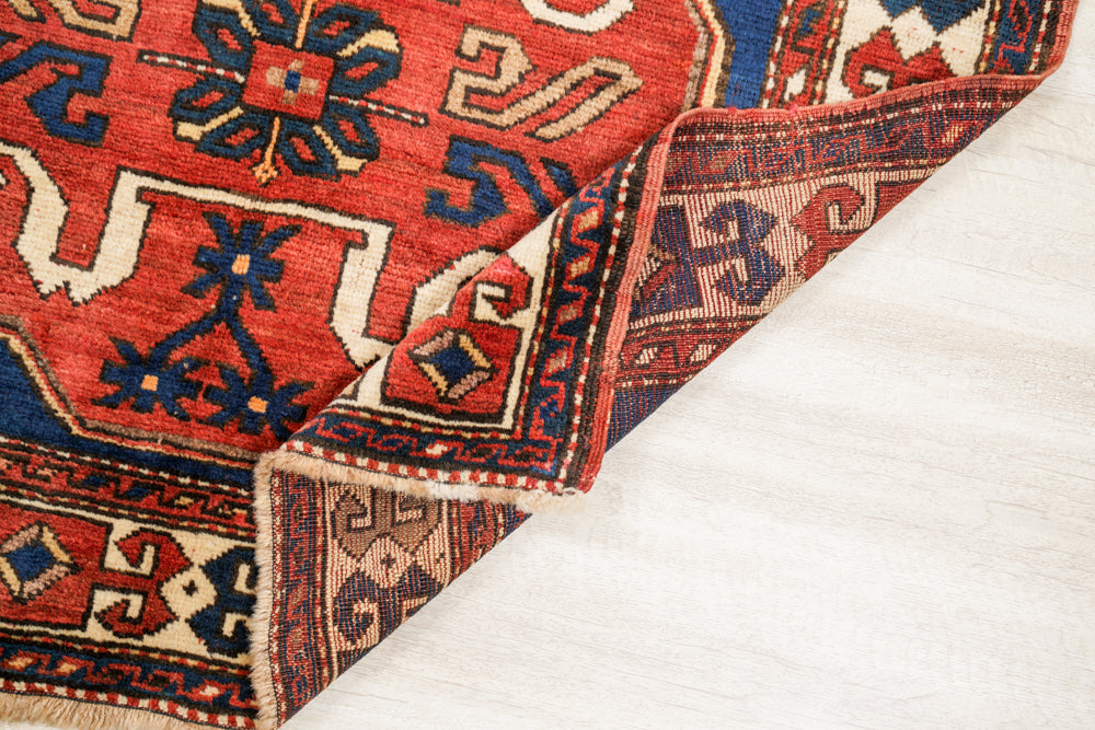 Antique Caucasian Cloudband Kazak Rug 6' x 3'7"