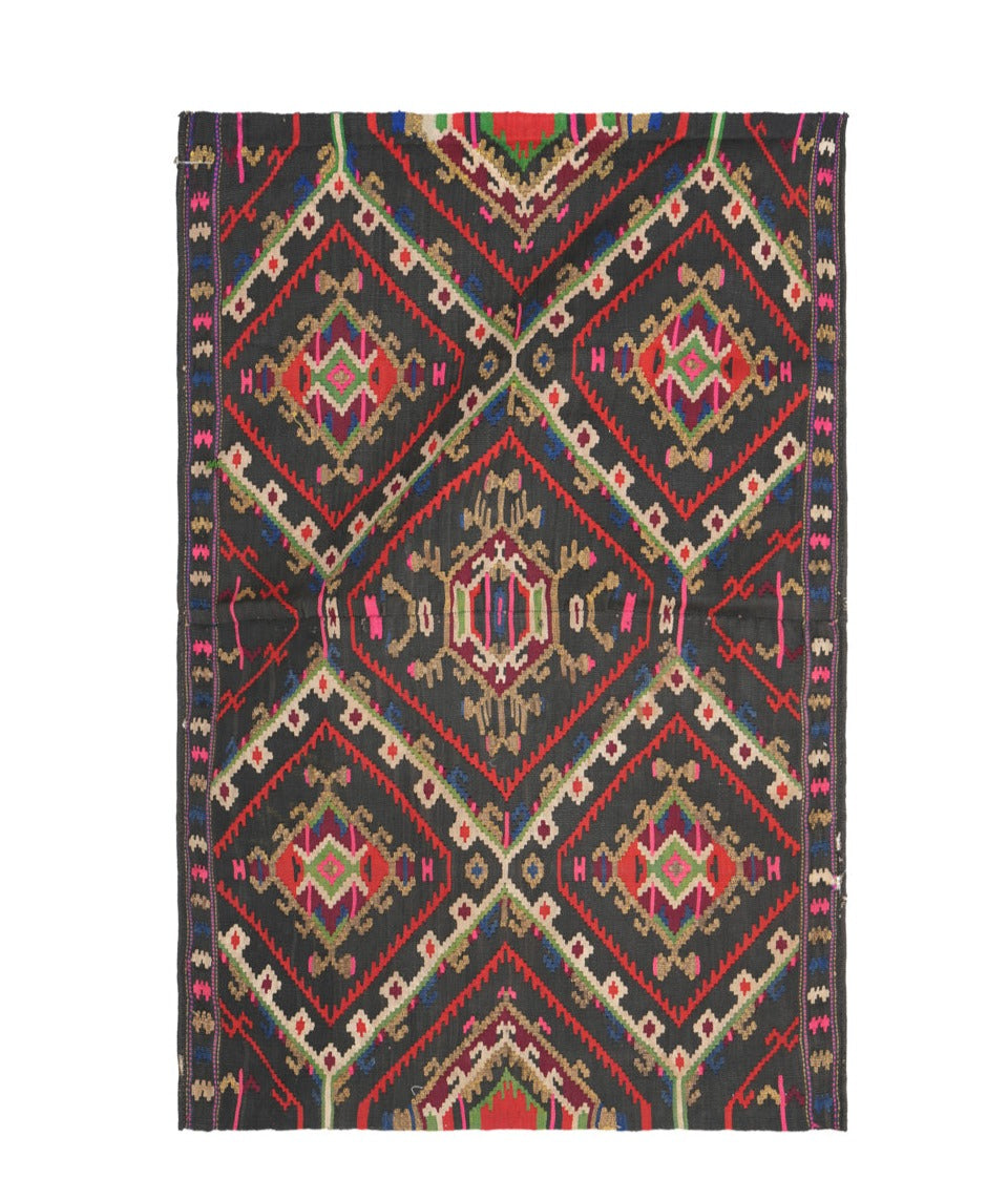 Vintage Macedonian Futa Textile 1'10" x 2'
