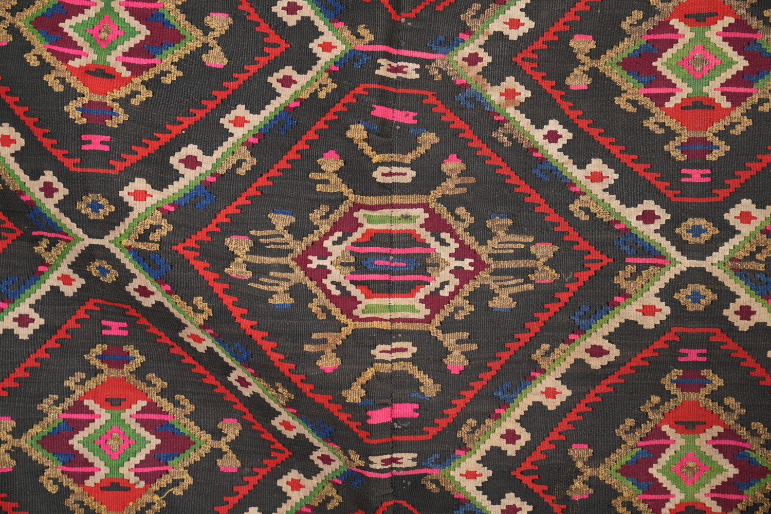 Vintage Macedonian Futa Textile 1'10" x 2'