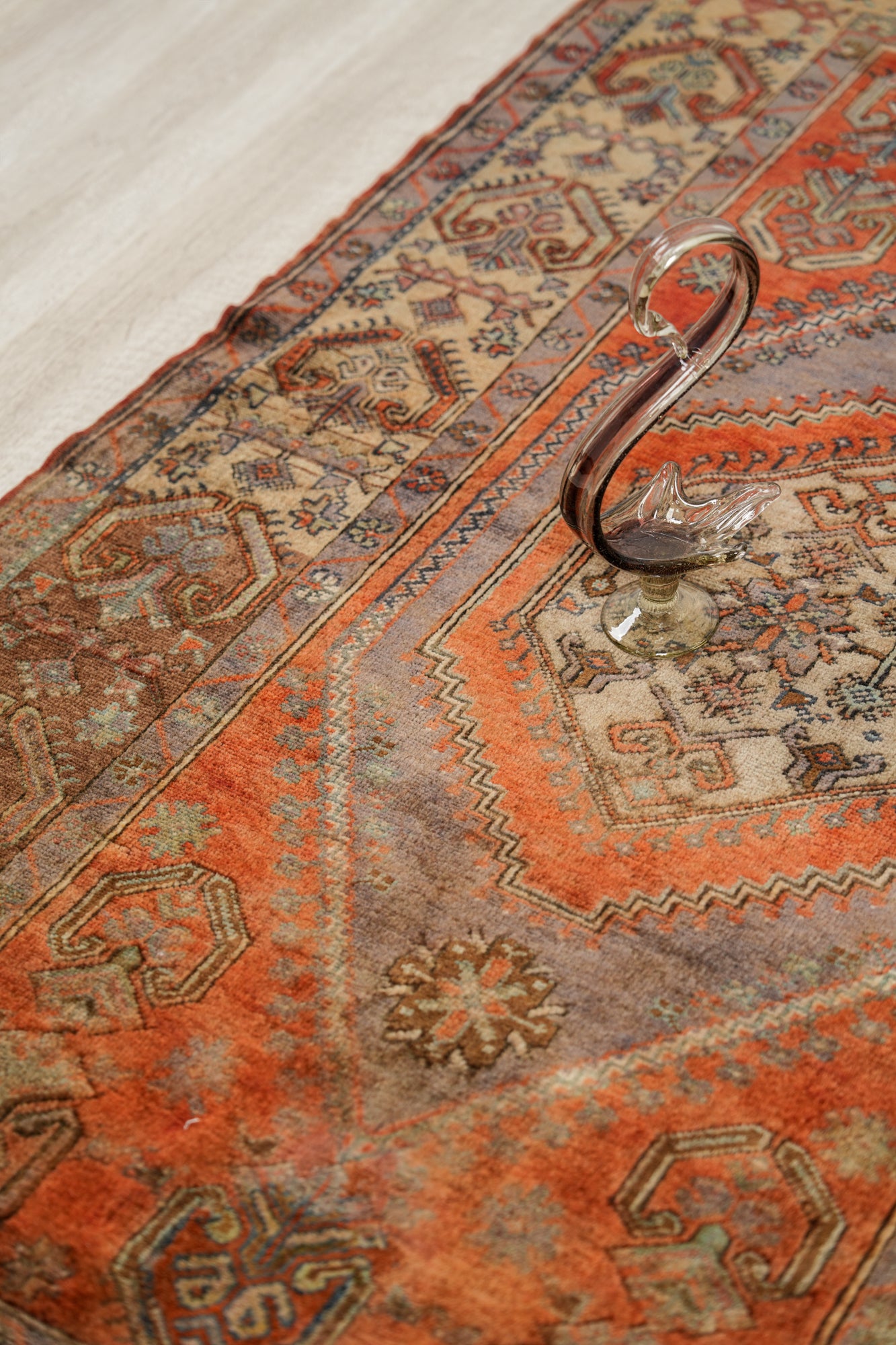 Vintage Turkish Tribal Rug 6'5" x 3'8"