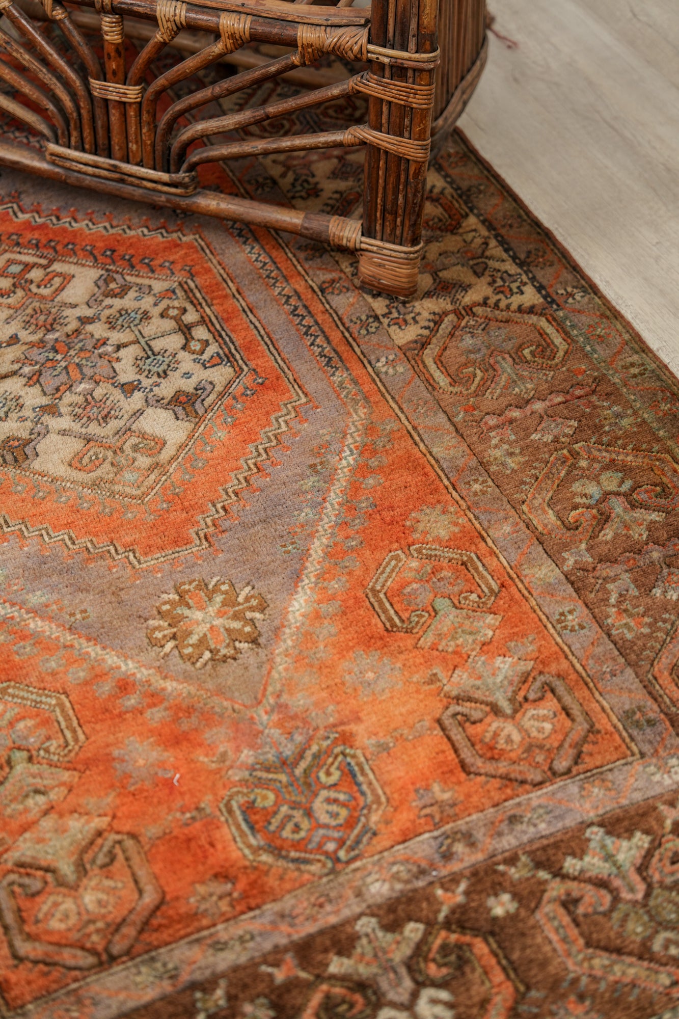 Vintage Turkish Tribal Rug 6'5" x 3'8"